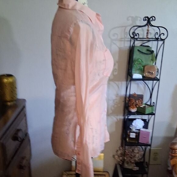 Vintage Guess Y2k Light Pink Button-Down Shirt for Women XS - Picture 5 of 9